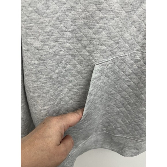 Stars Above Quilted Pajama Top Women’s 2XL  Mock Neck Henley Pockets Gray - Picture 11 of 12